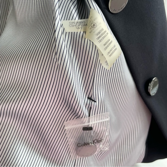 Calvin Klein Flap-Pocket Two-Button Blazer Size 12P - Picture 12 of 14